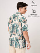 Man wearing a patterned shirt