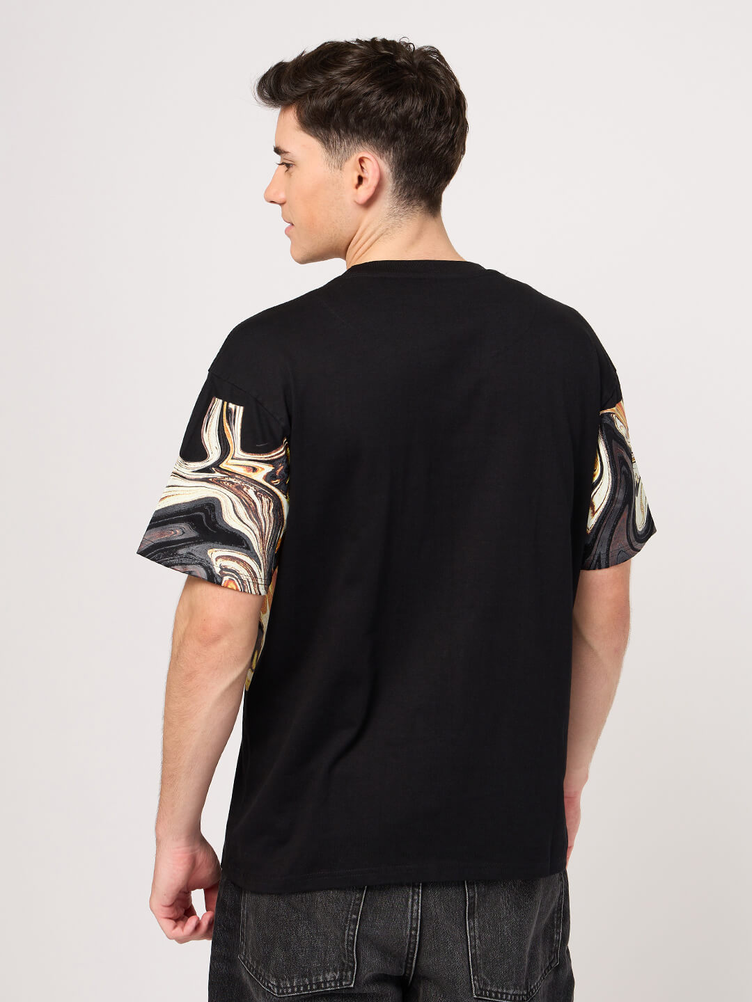 Black Printed T Shirt back photo