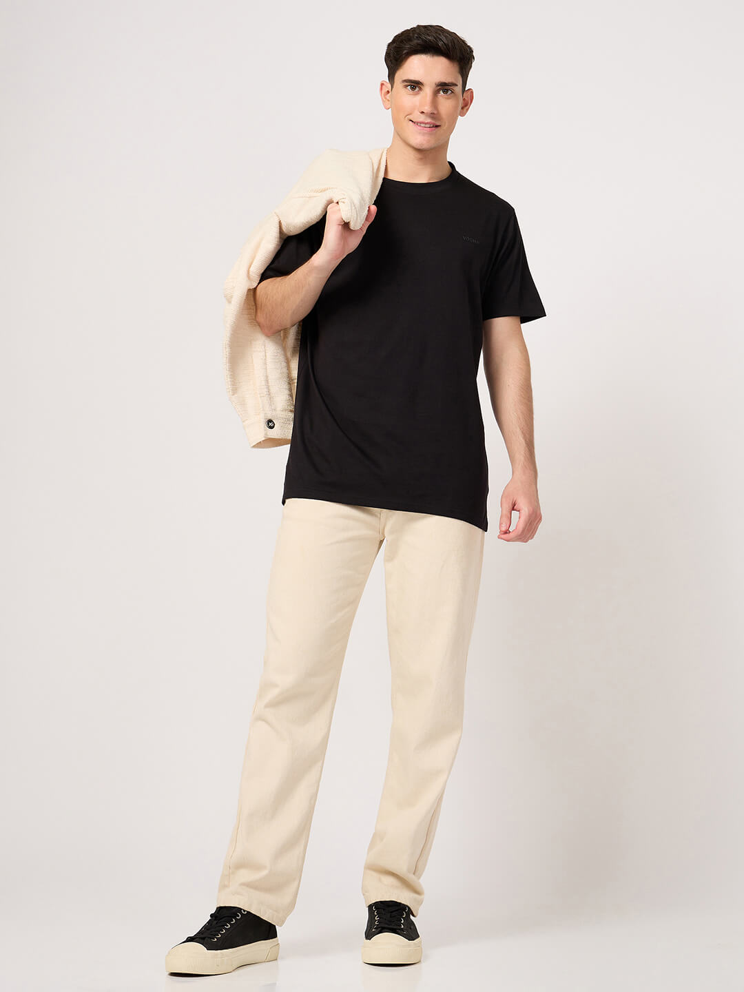 plain black t shirt for men by thrust.club