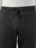 dark grey jogger pants with drawstring