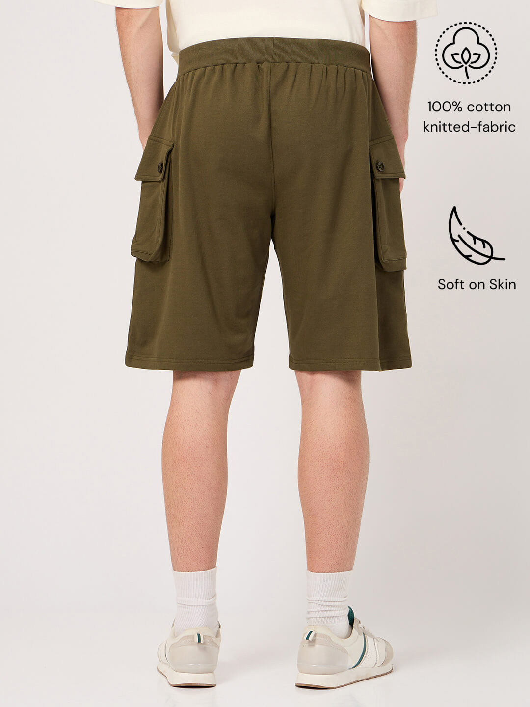 olive cargo shorts for men