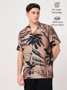 Man wearing a patterned resort shirt