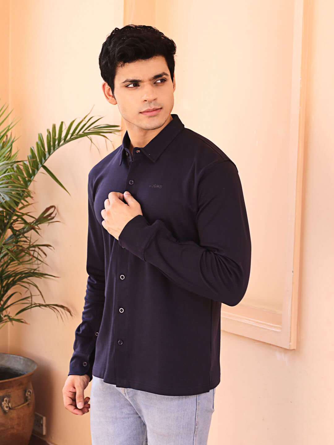 men's knit shirt for casual wear