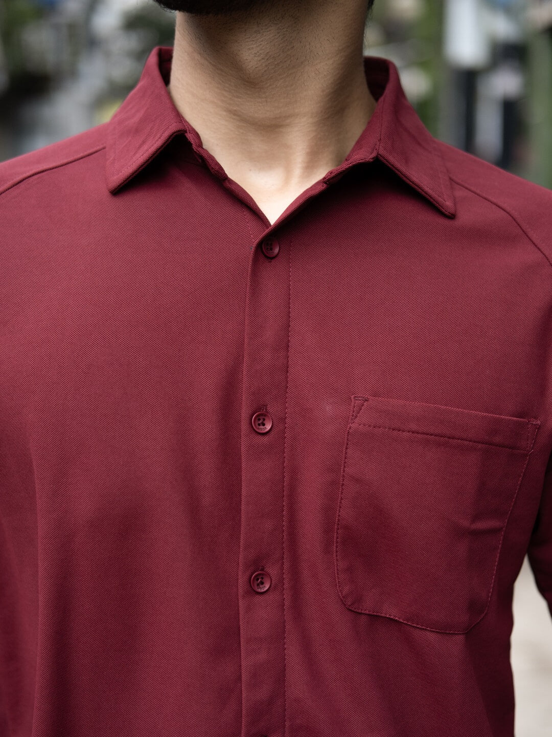 wine colour shirt for men made with 100% polyester