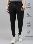 black cotton jogger pants for men