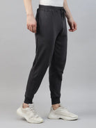 dark grey cotton jogger pants for men