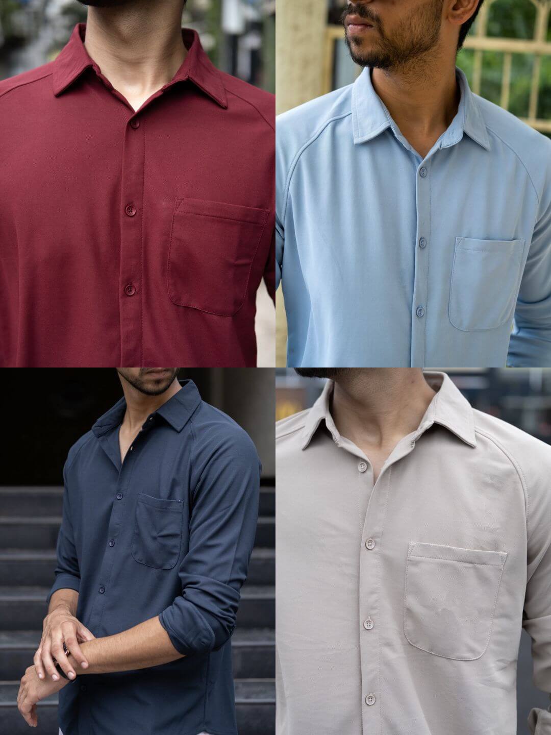 plain cotton shirts for men