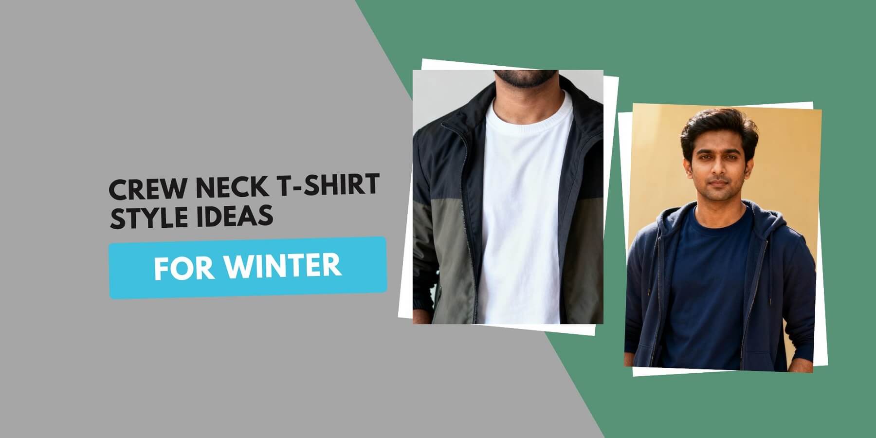 how to wear crew neck t-shirt in winter