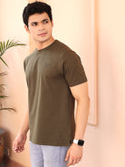 Men Army Crew Neck Cotton T-shirt by thrust.club