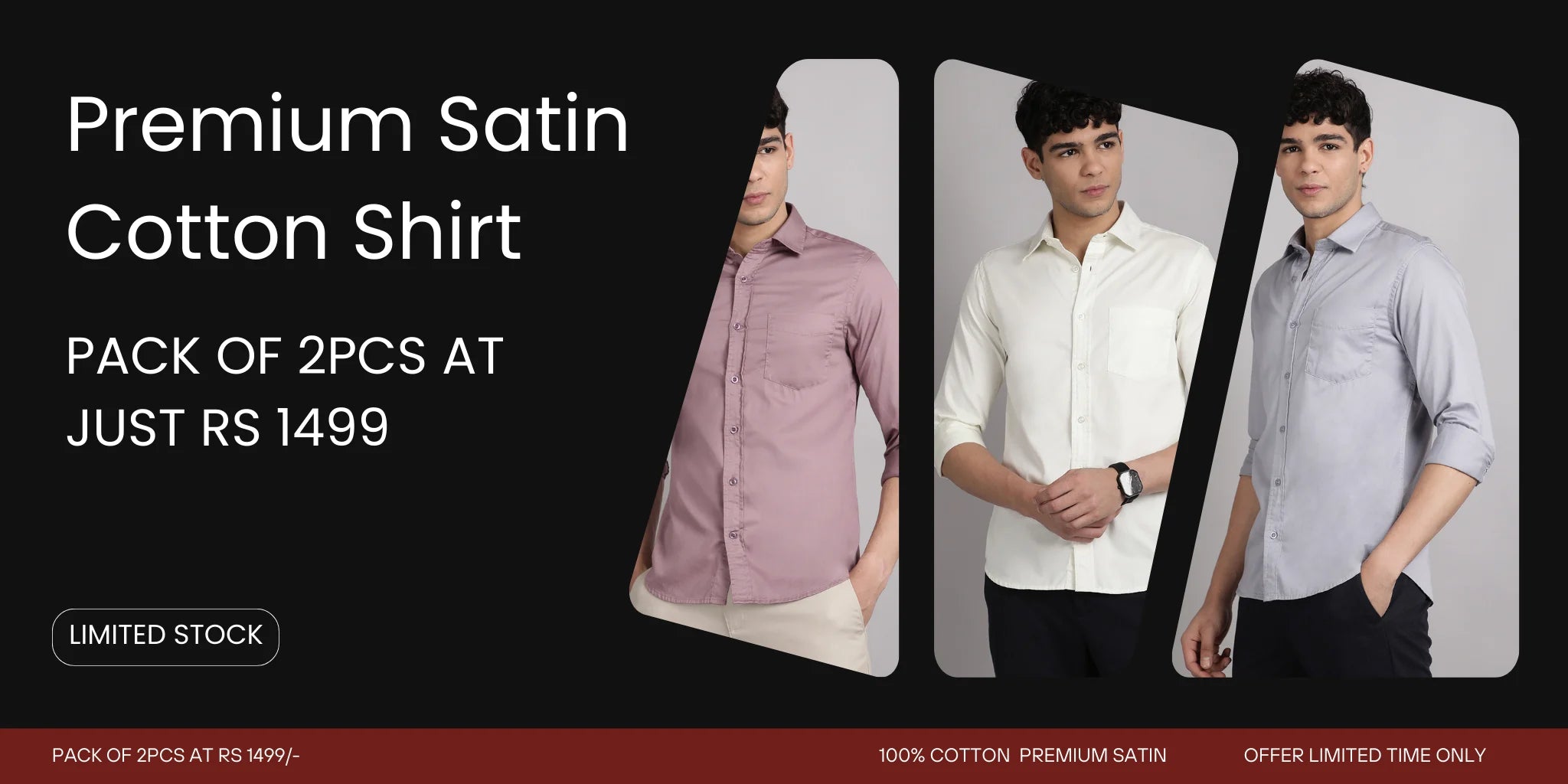 premium satin shirt combo for men