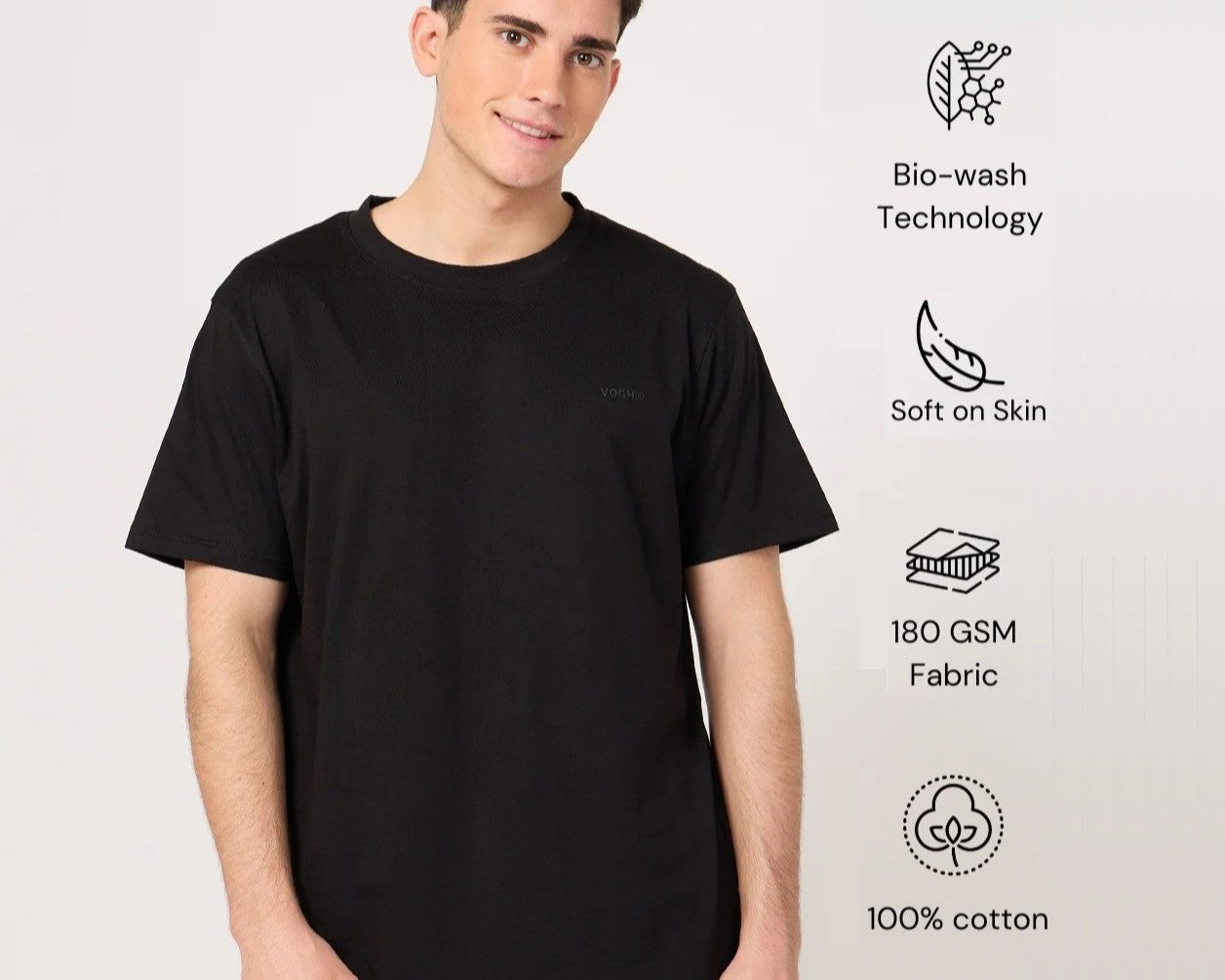 men's cotton t shirt features