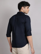 navy blue shirt for men