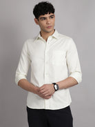 off white satin shirts for men