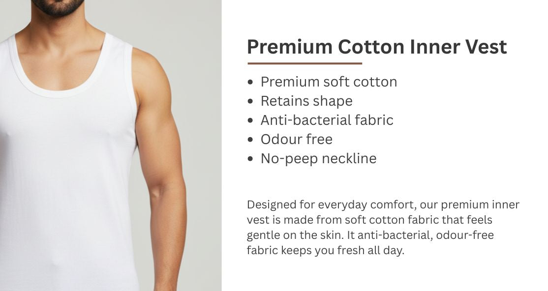 cotton vest features
