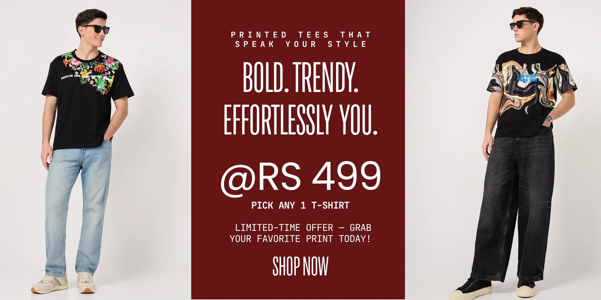 trendy printed t-shirts sale