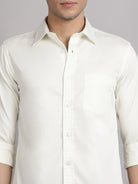 solid white satin shirt